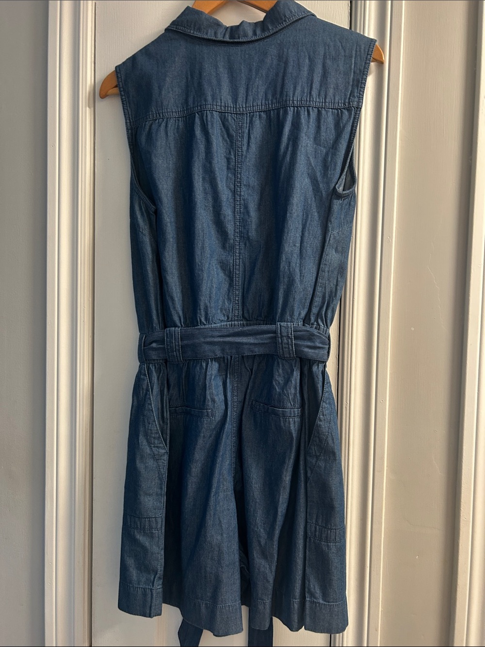Isaac Mizrahi Denim Blue Sleeveless Jumpsuit Romper - Picture 7 of 9